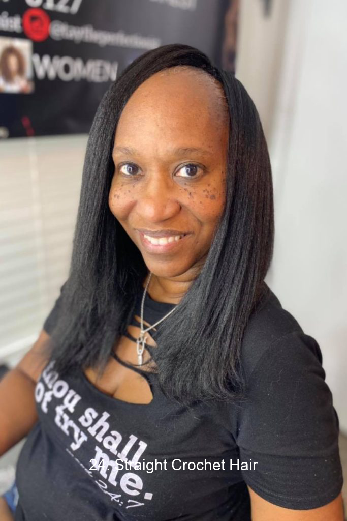 24. Straight Crochet Hair