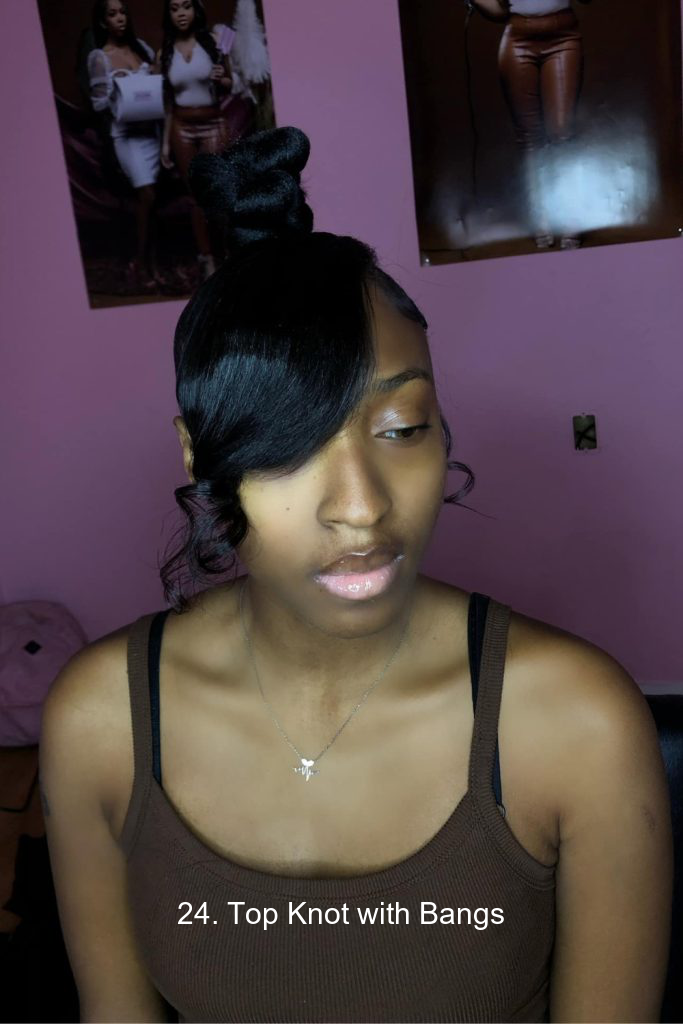 24. Top Knot with Bangs