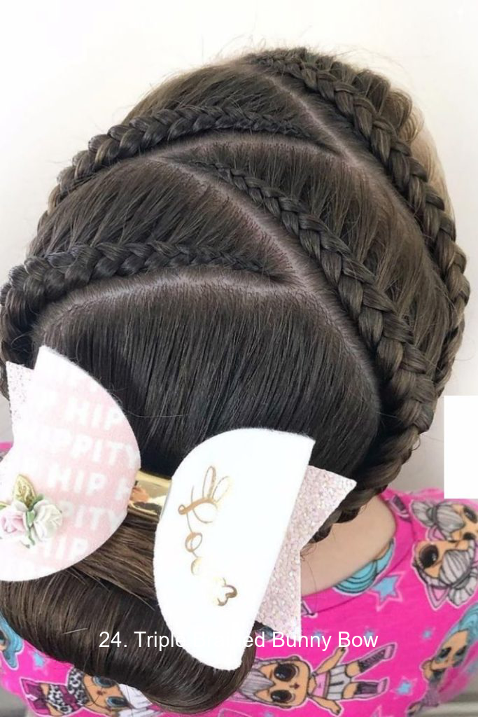 24. Triple Braided Bunny Bow