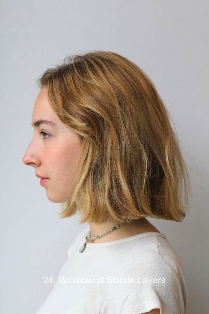 24. Windswept Blonde Layers