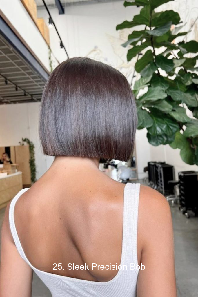 25. Sleek Precision Bob