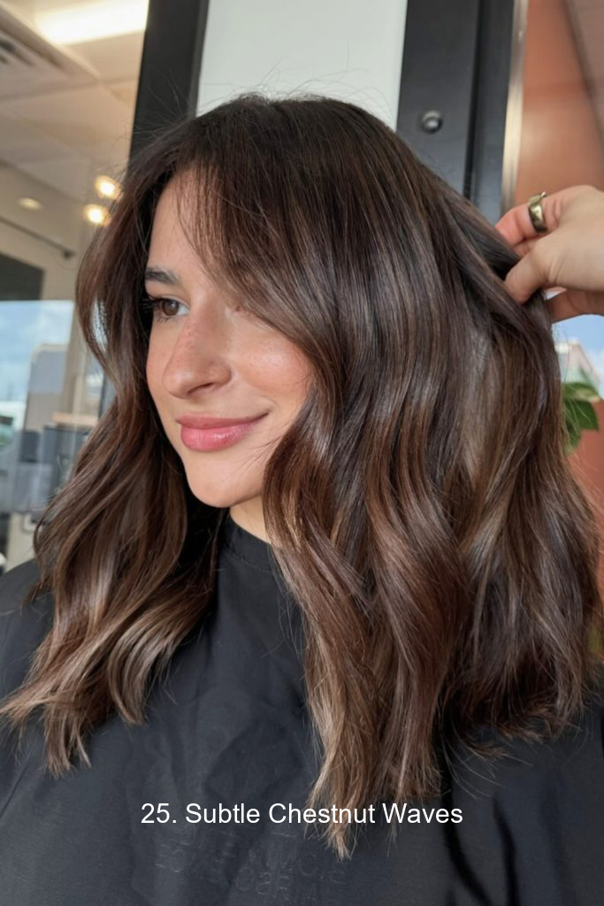 25. Subtle Chestnut Waves