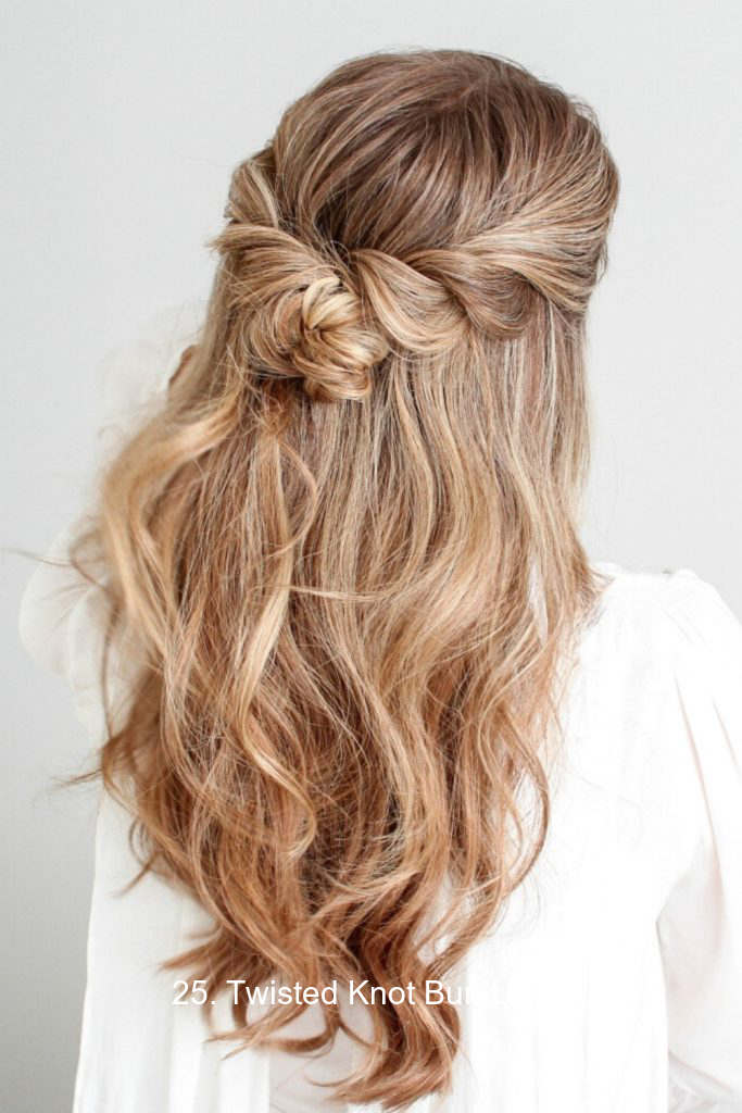 25. Twisted Knot Bun Updo