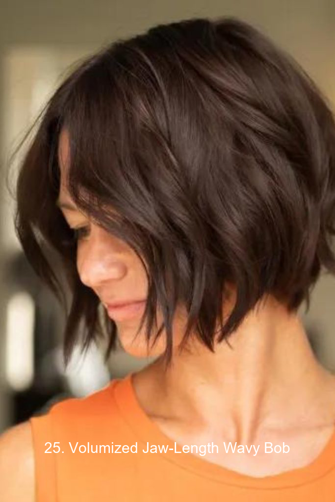 25. Volumized Jaw-Length Wavy Bob