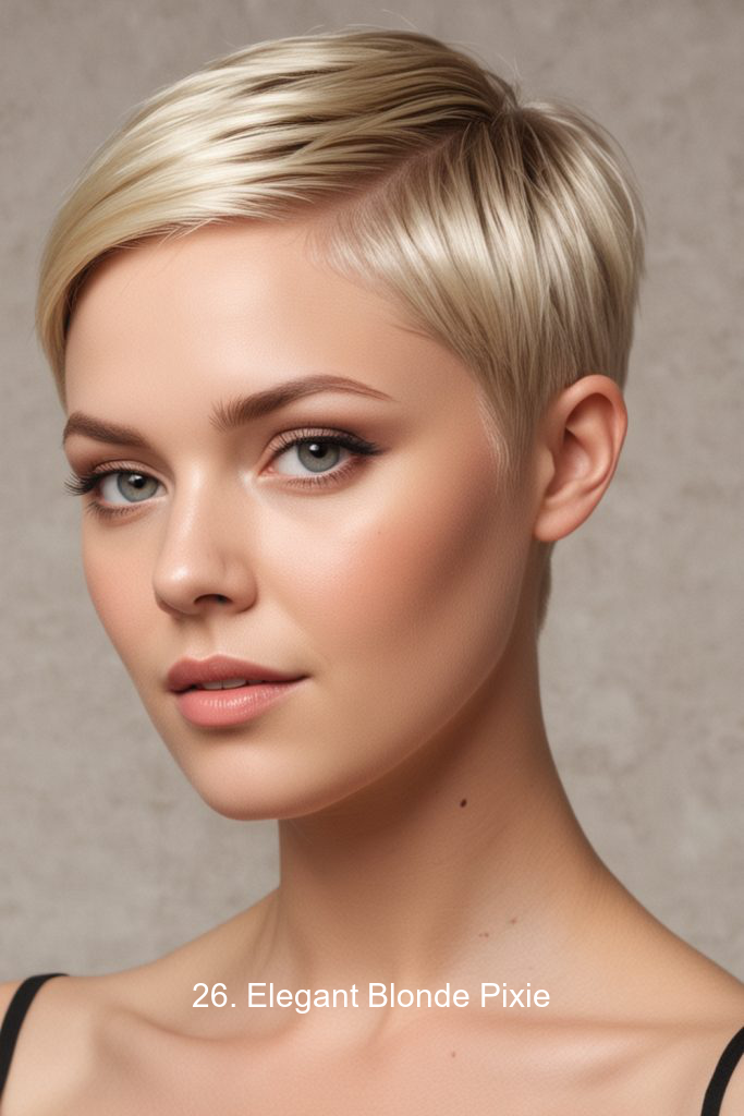 26. Elegant Blonde Pixie