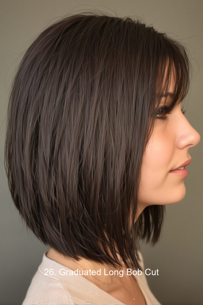 26. Graduated Long Bob Cut