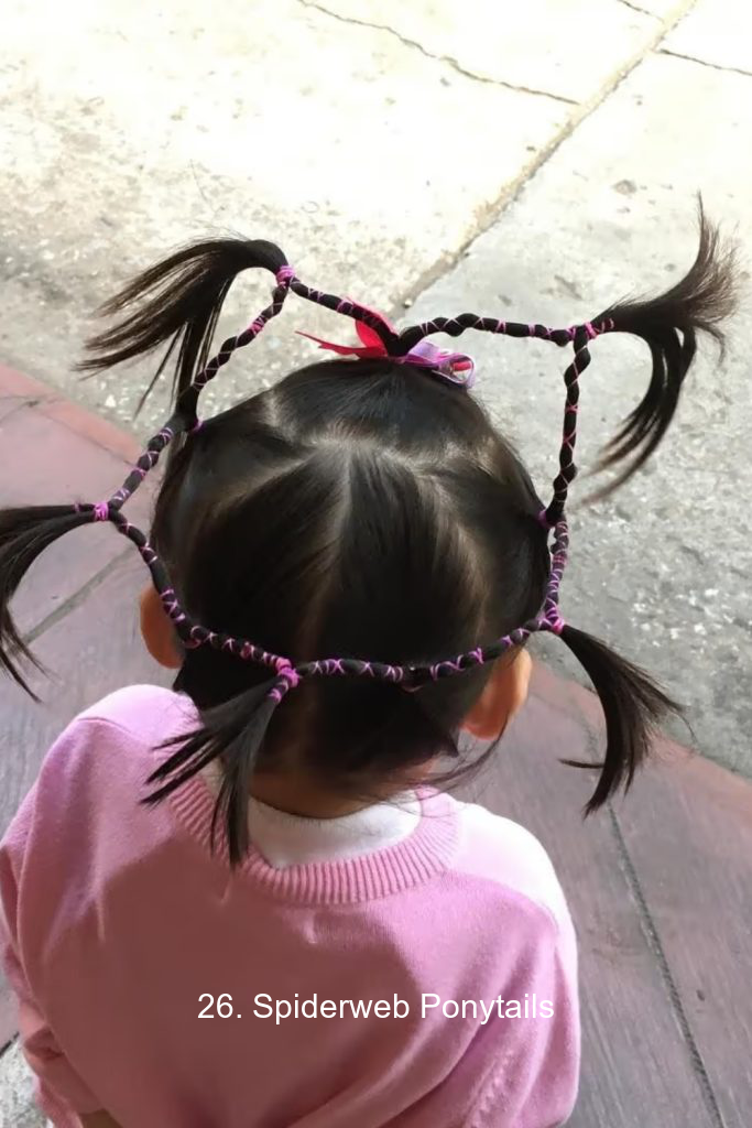 26. Spiderweb Ponytails