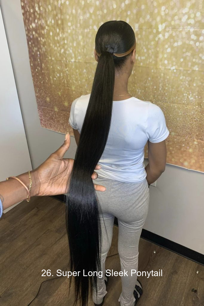 26. Super Long Sleek Ponytail