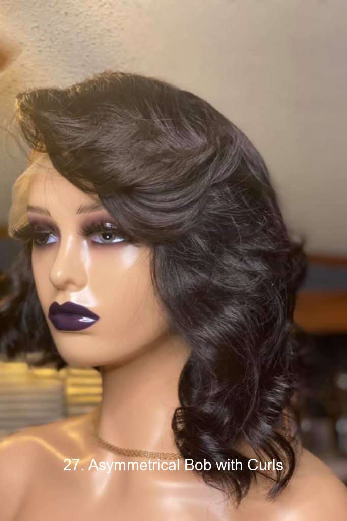 27. Asymmetrical Bob with Curls