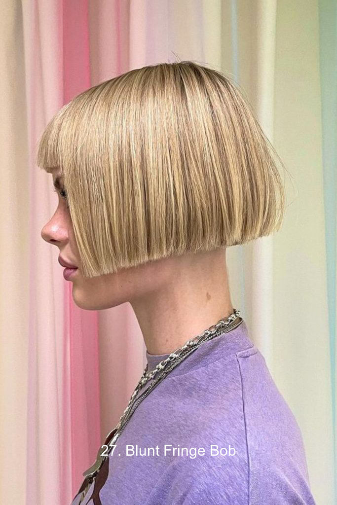27. Blunt Fringe Bob