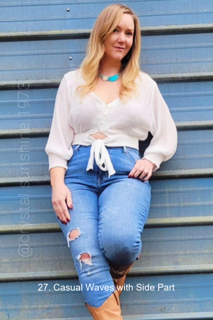 27. Casual Waves with Side Part