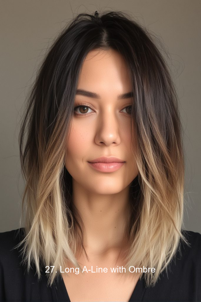 27. Long A-Line with Ombre
