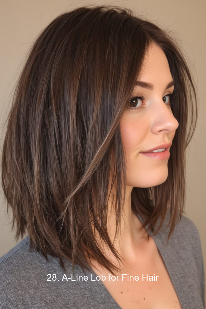 28. A-Line Lob for Fine Hair