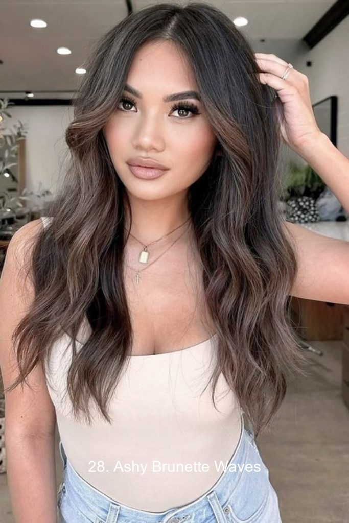 28. Ashy Brunette Waves