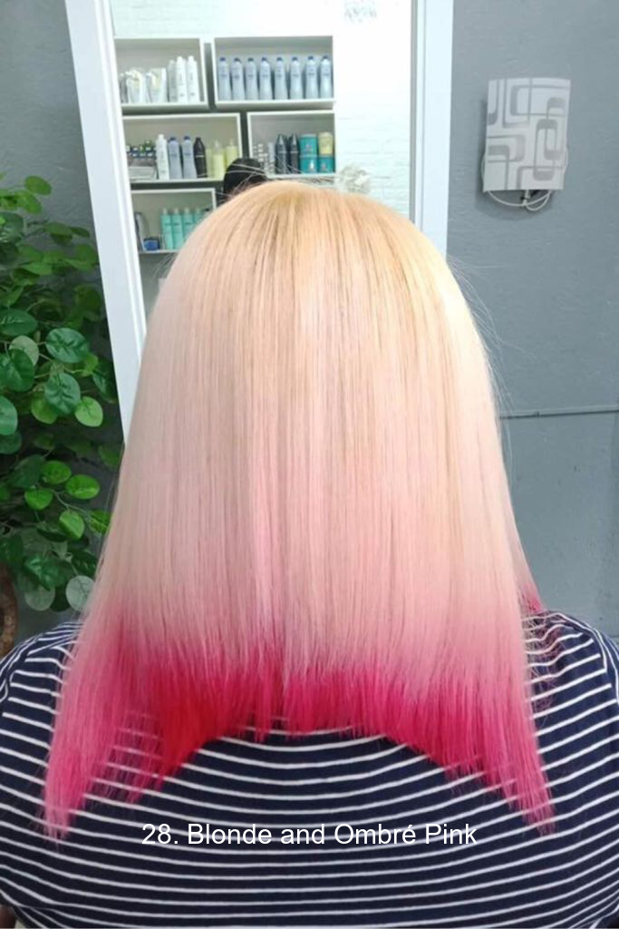 28. Blonde and Ombré Pink