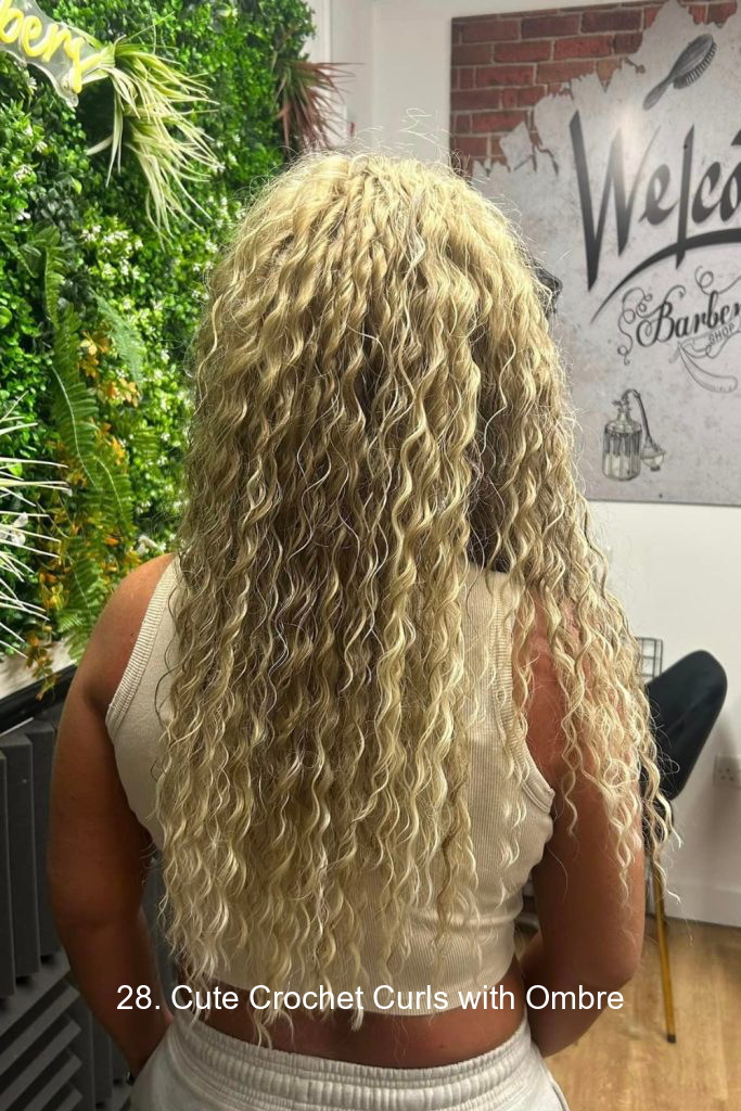 28. Cute Crochet Curls with Ombre