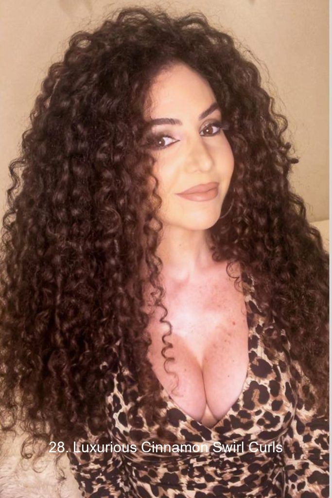 28. Luxurious Cinnamon Swirl Curls