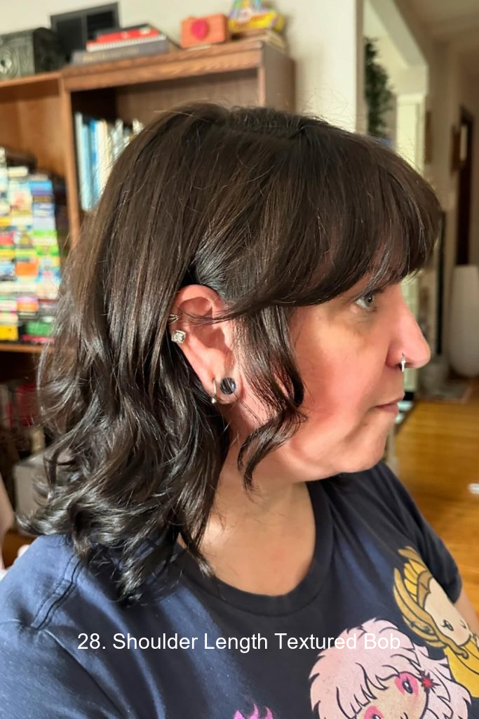 28. Shoulder Length Textured Bob
