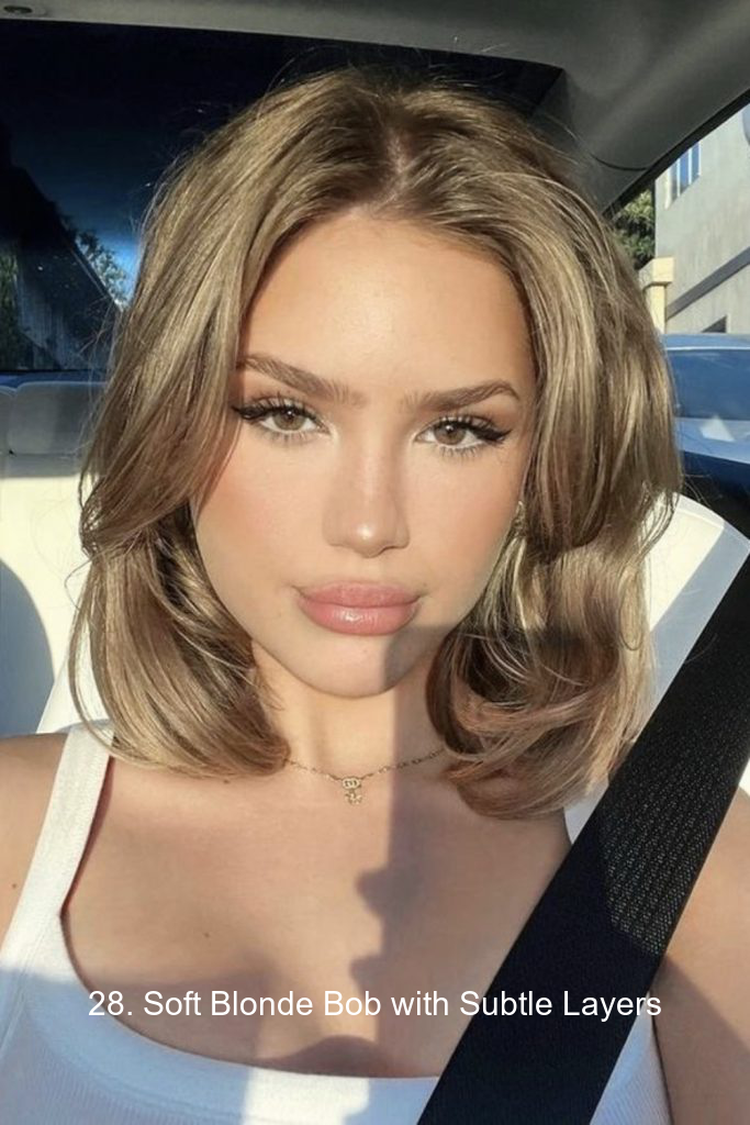 28. Soft Blonde Bob with Subtle Layers