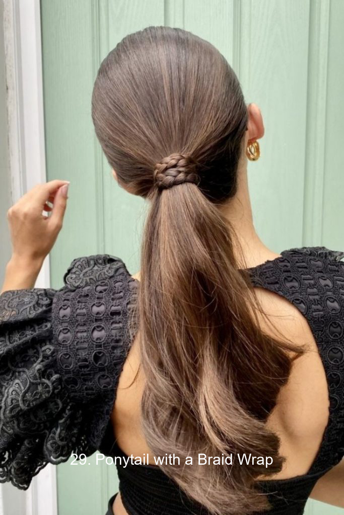 29. Ponytail with a Braid Wrap