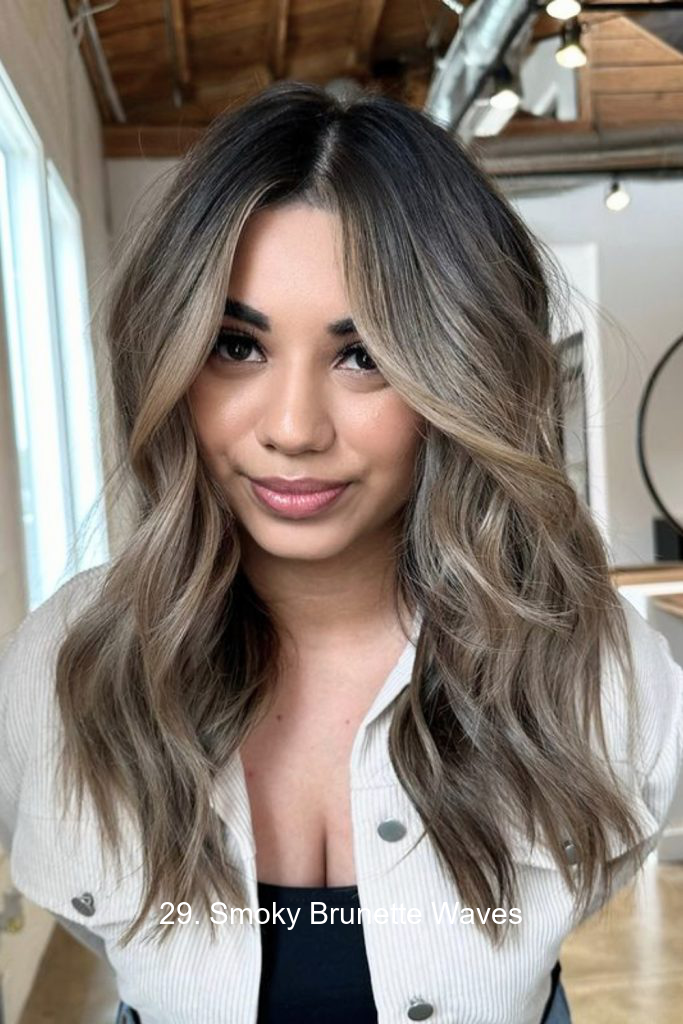 29. Smoky Brunette Waves