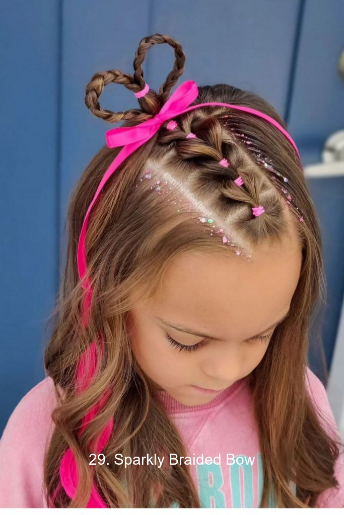 29. Sparkly Braided Bow