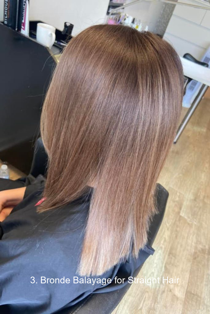 3. Bronde Balayage for Straight Hair