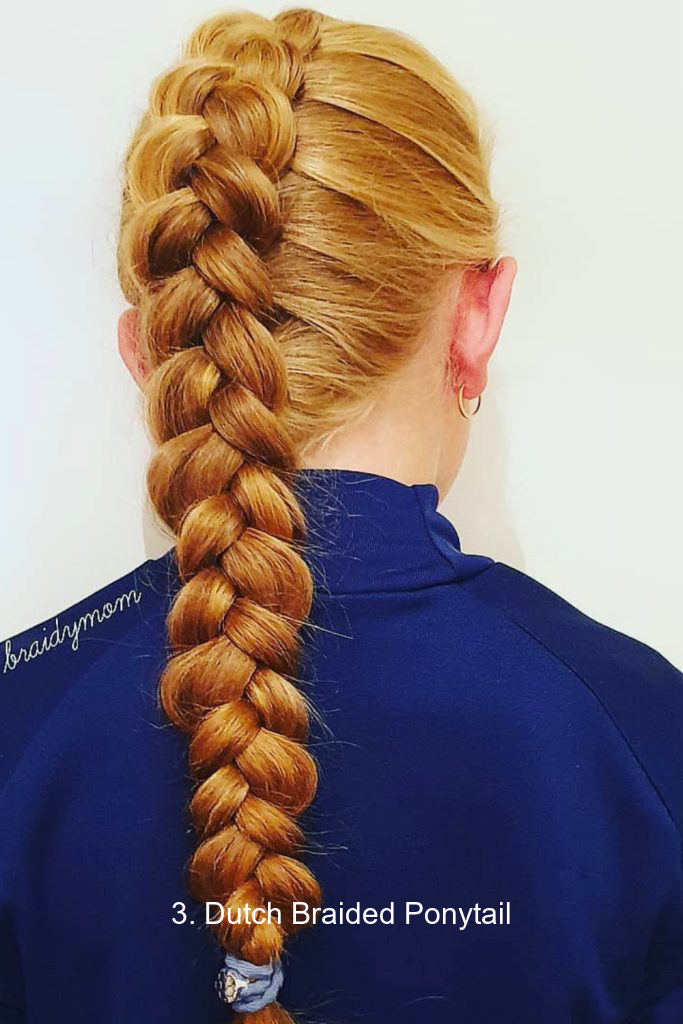 3. Dutch Braided Ponytail