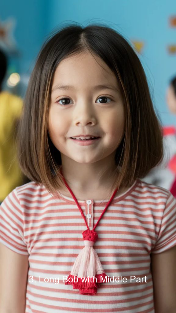 3. Long Bob with Middle Part