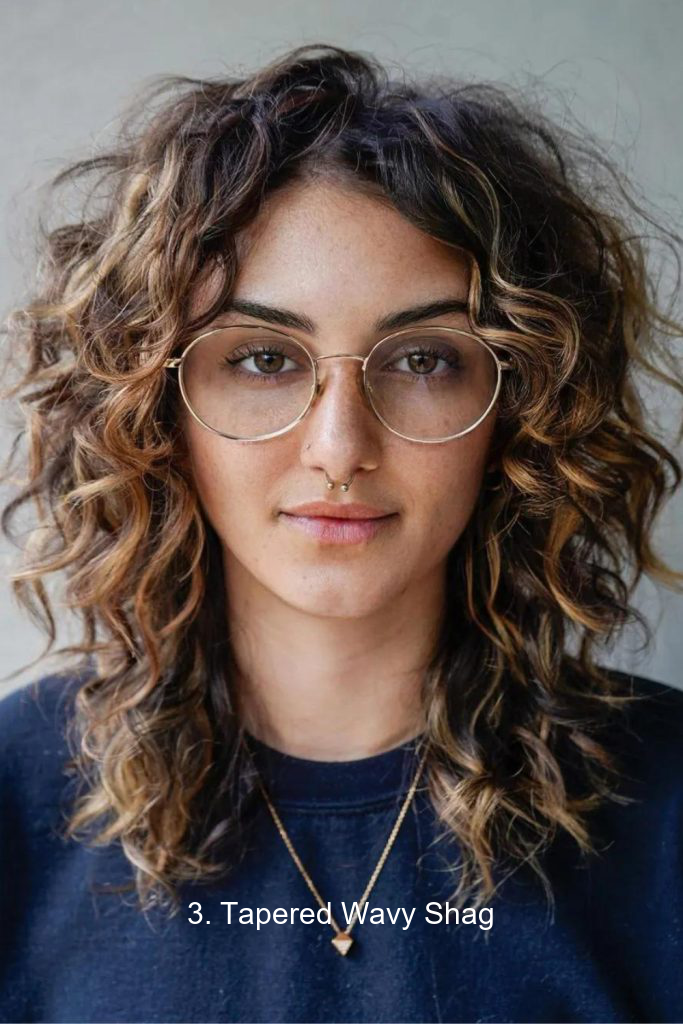 3. Tapered Wavy Shag