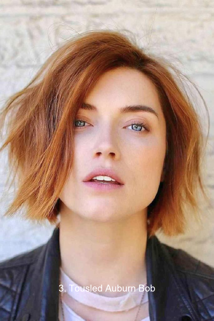 3. Tousled Auburn Bob