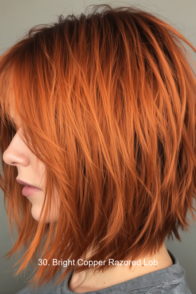 30. Bright Copper Razored Lob