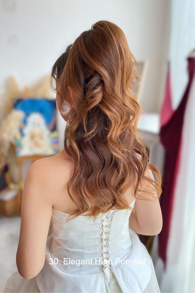 30. Elegant High Ponytail