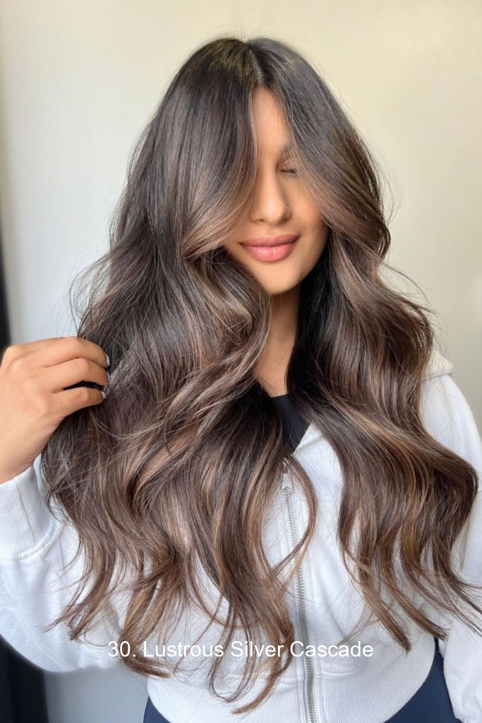 30. Lustrous Silver Cascade
