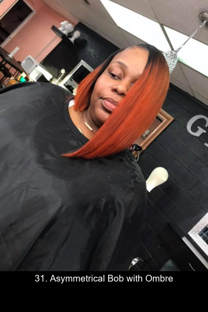 31. Asymmetrical Bob with Ombre