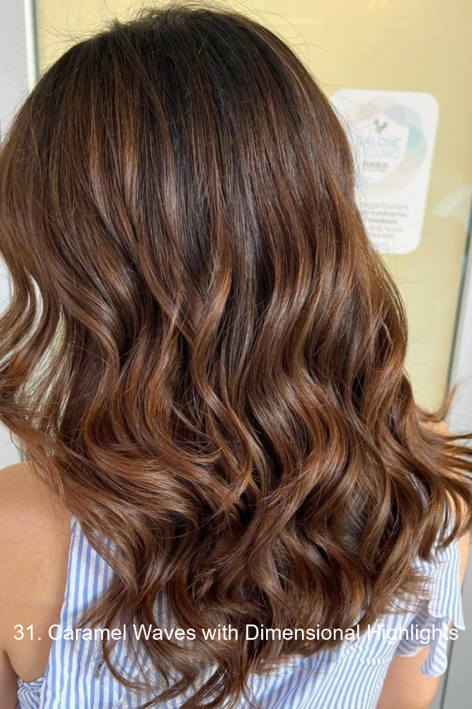 31. Caramel Waves with Dimensional Highlights