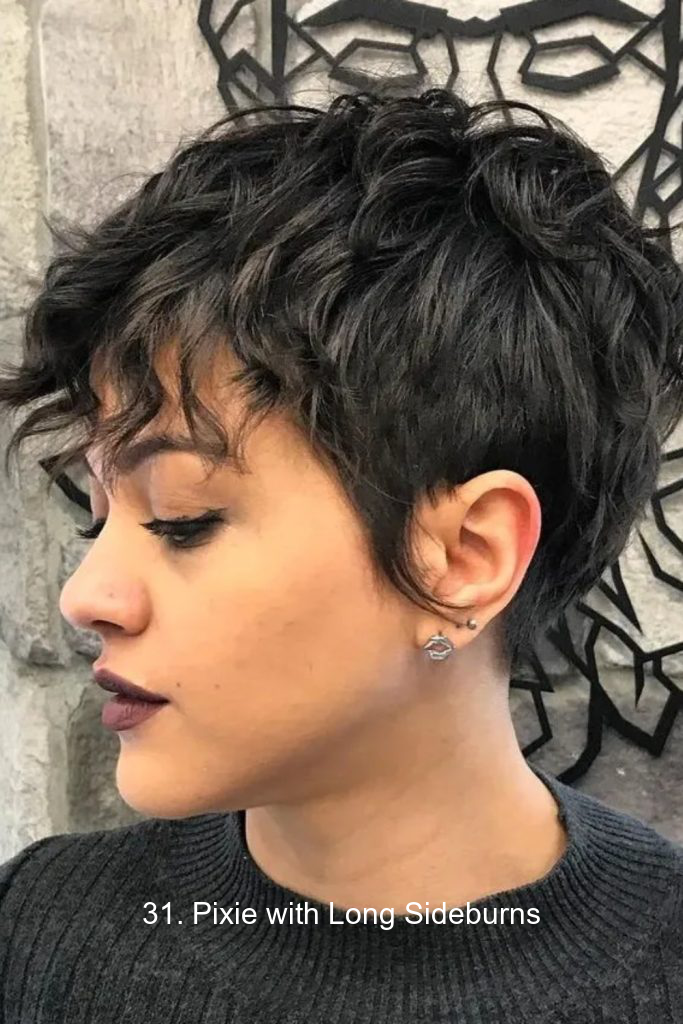 31. Pixie with Long Sideburns