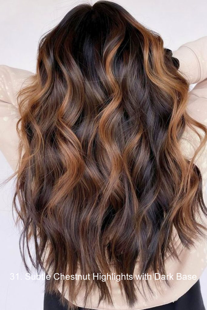 31. Subtle Chestnut Highlights with Dark Base