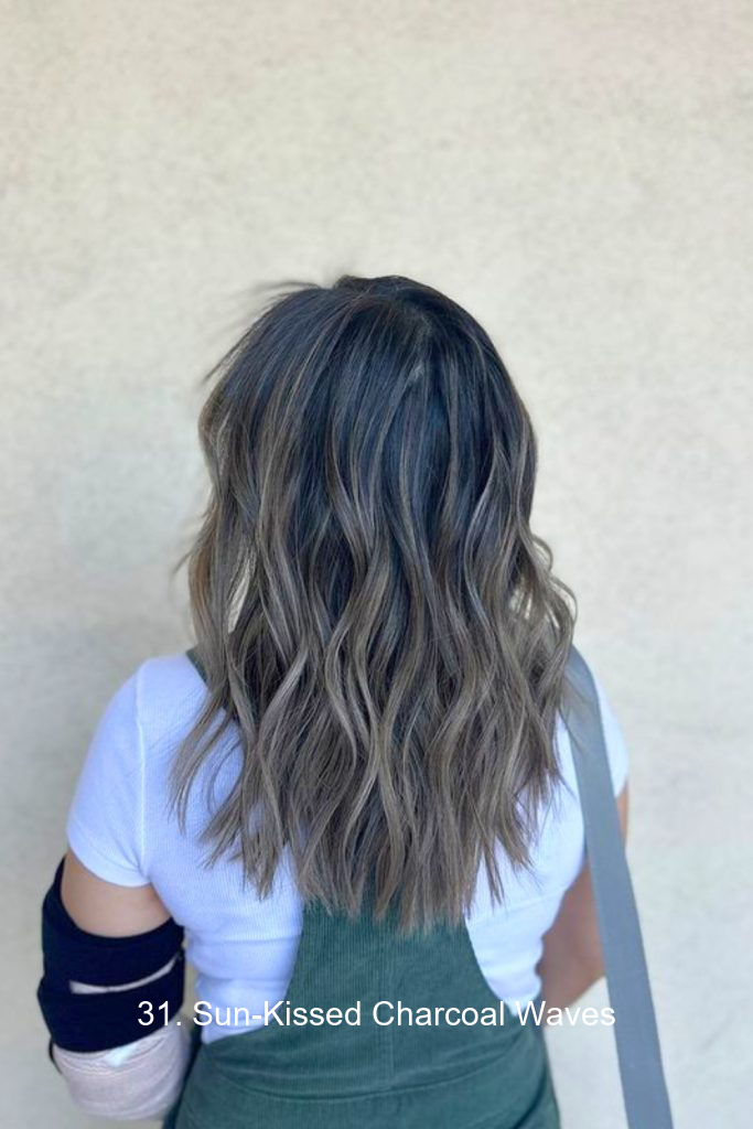 31. Sun-Kissed Charcoal Waves