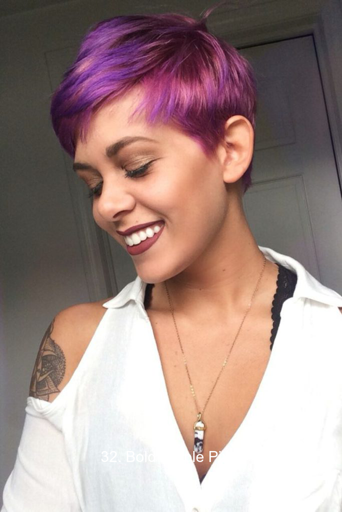 32. Bold Purple Pixie