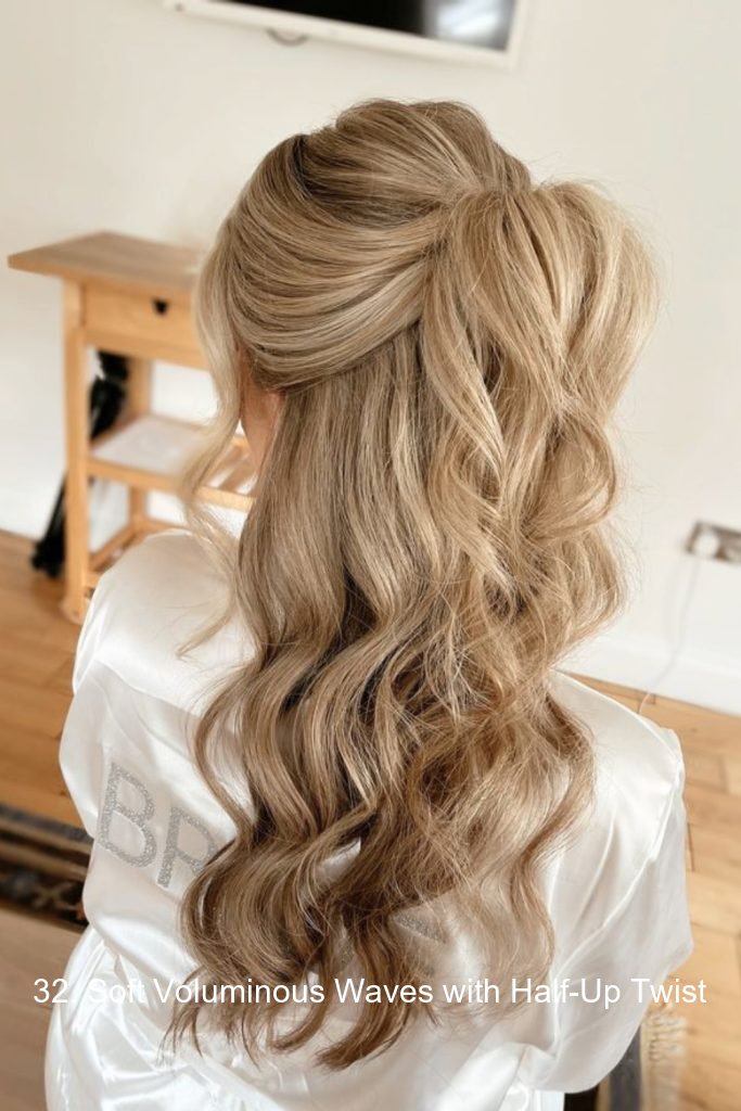 32. Soft Voluminous Waves with Half-Up Twist