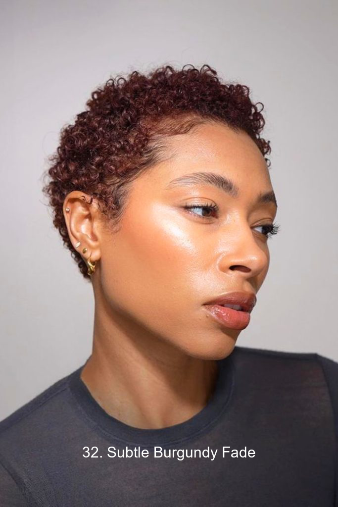 32. Subtle Burgundy Fade