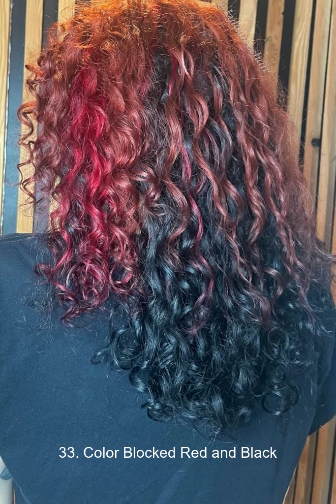 33. Color Blocked Red and Black