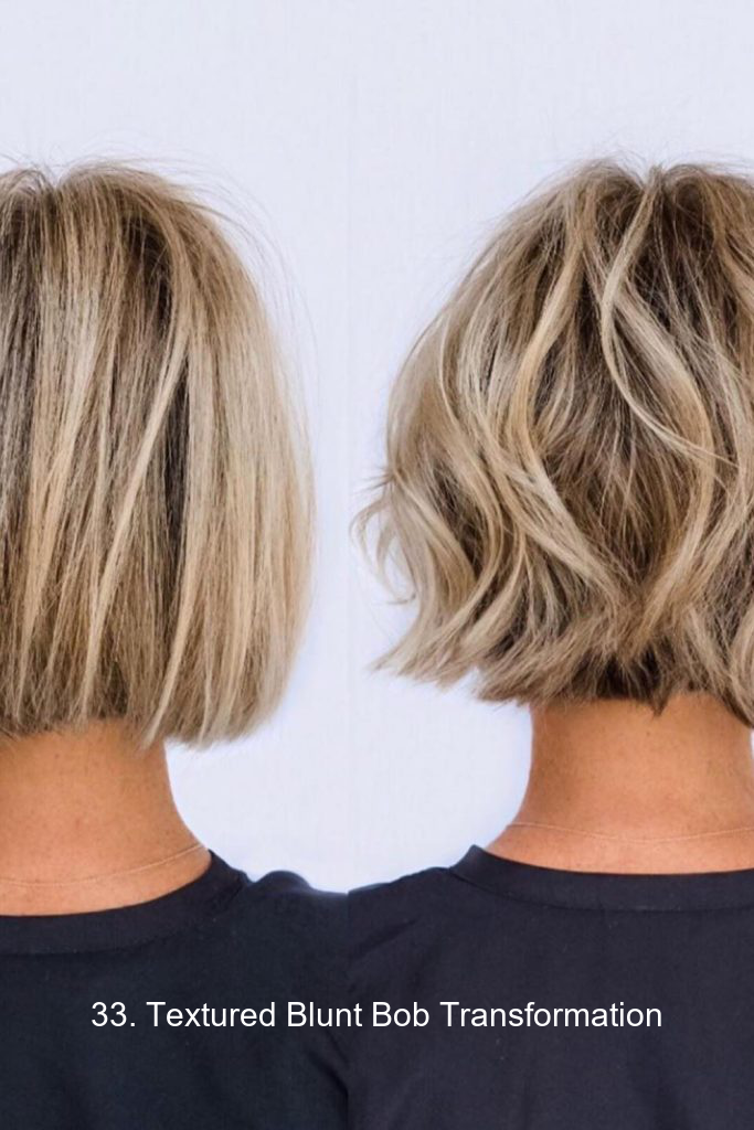 33. Textured Blunt Bob Transformation