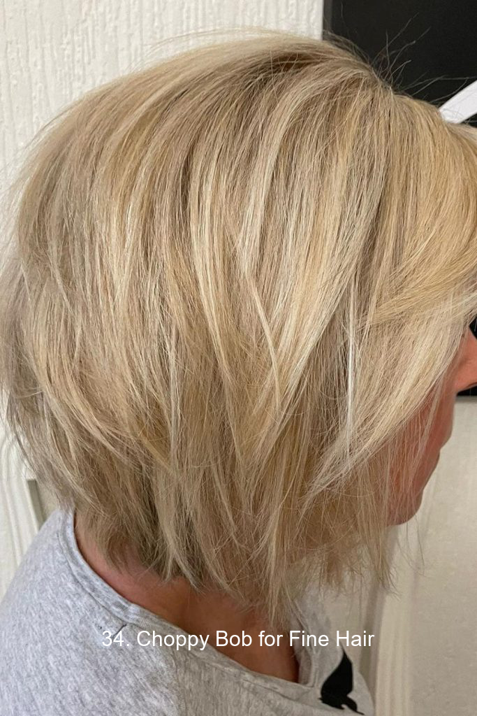 34. Choppy Bob for Fine Hair