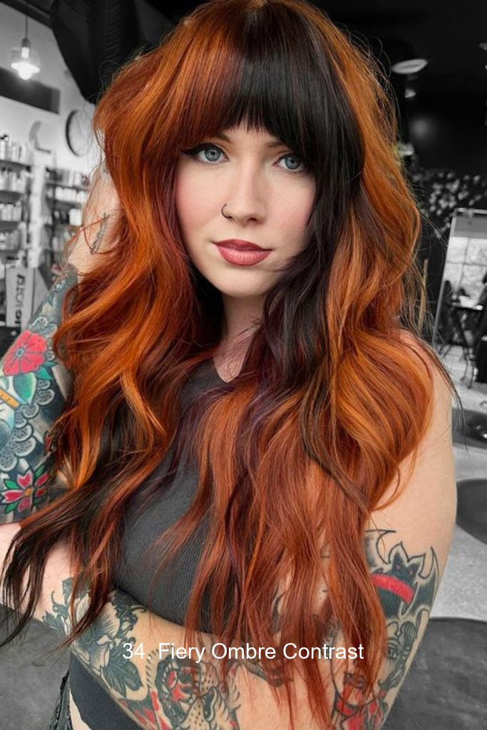 34. Fiery Ombre Contrast