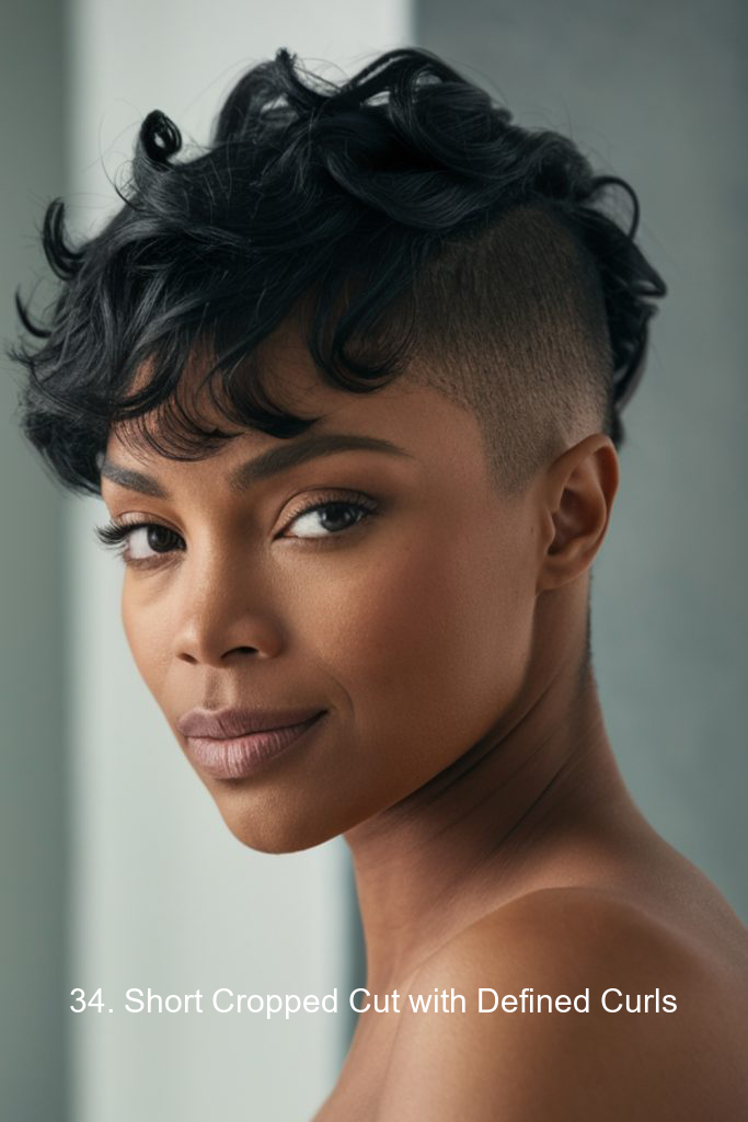 34. Short Cropped Cut with Defined Curls