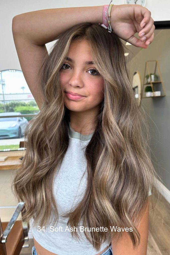 34. Soft Ash Brunette Waves