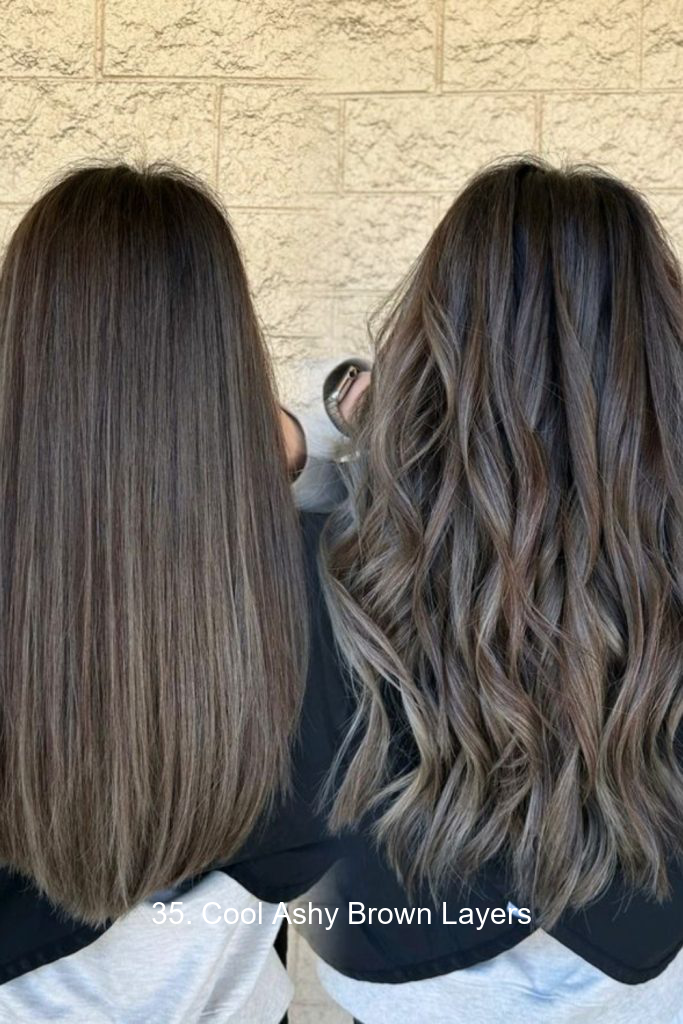 35. Cool Ashy Brown Layers