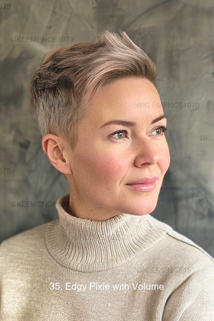 35. Edgy Pixie with Volume